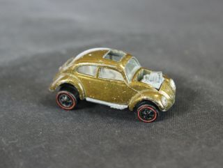 Vintage 1967 Mattel Hot Wheels Redline Gold Custom Volkswagen