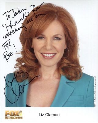 Liz Claman Authentic Signed 8x10 Color Photo Fox Business To John