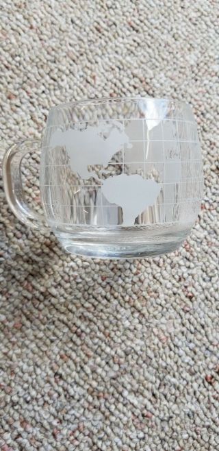 NESTLE WORLD GLASS COFFEE POT/Triangle Trivet/ Set Of 8 WORLD MUGS 6