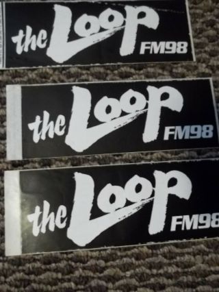 1982 the Loop FM98 (3) Bumper Sticker Chicago Radio Station Mello Yello Ad 3