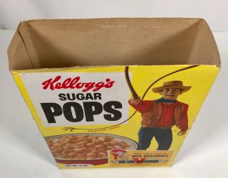 Vintage Kellogg ' s Sugar Pops Cereal Box Hanna Barbera Dick Dastardly Premium 2