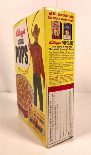 Vintage Kellogg ' s Sugar Pops Cereal Box Hanna Barbera Dick Dastardly Premium 4