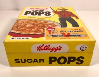 Vintage Kellogg ' s Sugar Pops Cereal Box Hanna Barbera Dick Dastardly Premium 6