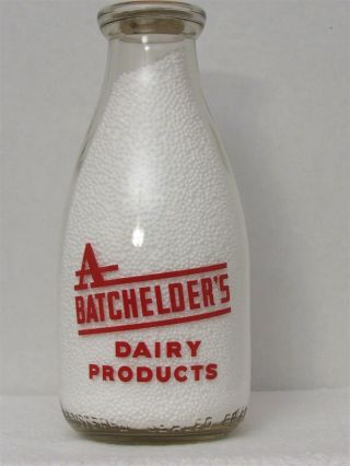 Srpq Milk Bottle Batchelder Dairy Products Manchester Nh Hillsborough County 