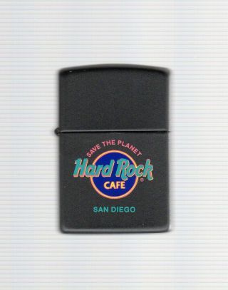 1995 Hard Rock Cafe,  San Diego Black,  Zippo Lighter