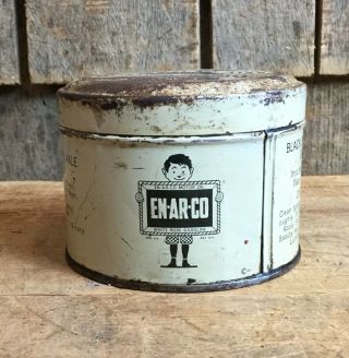 Vintage EN - AR - CO Motor Oil Black Beauty Axle Grease Tin Can Gas Service Station 3