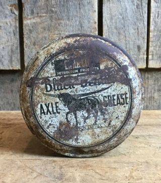 Vintage EN - AR - CO Motor Oil Black Beauty Axle Grease Tin Can Gas Service Station 4