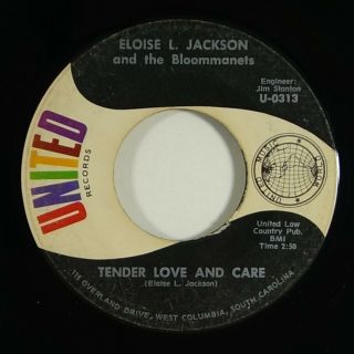 Eloise L.  Jackson " Tender Love And Care " Obscure Funk/crossover Soul 45 United