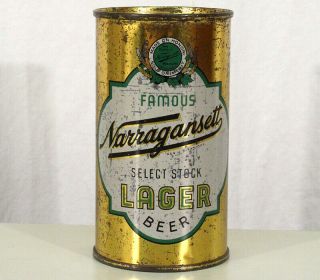 Narragansett Select Stock Lager Irtp Flat Top Beer Can Cranston,  Rhode Island Ri