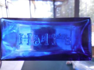 HALLS HAIR RESTORER COBALT BLUE STOPPER & LABEL 2