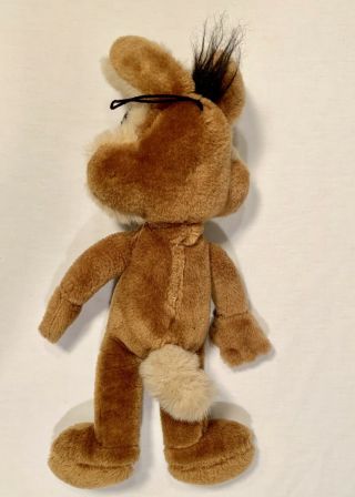 Warner Bros Looney Tunes Wile E.  Coyote Wylie 1990 Plush Yellow Eyes 4