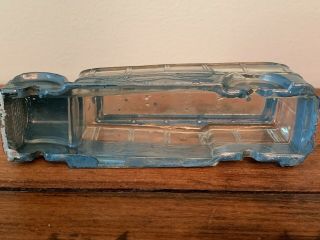 GREYHOUND BUS GLASS CANDY CONTAINER PAINT 5