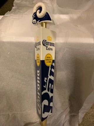 Rare Corona Extra Los Angeles Rams Beer Tap Handle Brand