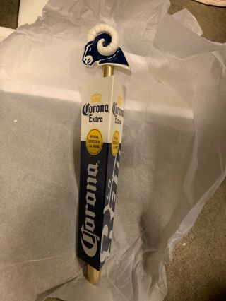 Rare Corona Extra Los Angeles Rams Beer Tap Handle Brand 2