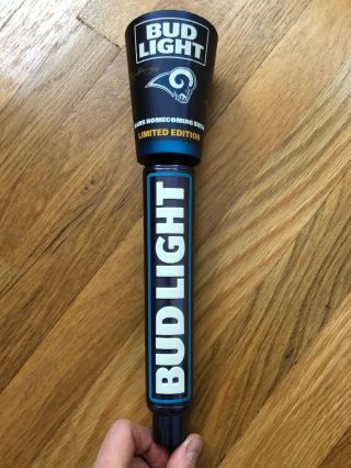 Los Angeles Rams Bud Light Beer Tap Handle Eric Dickerson Topper Nfl Bar