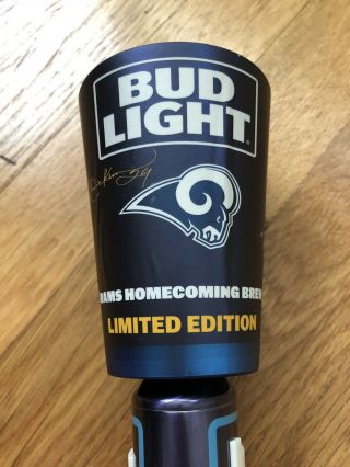Los Angeles Rams Bud Light Beer Tap Handle Eric Dickerson Topper NFL Bar 2