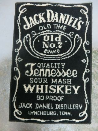 Vintage Authentic Jack Daniels Whiskey Rug,  Sign Wall Tapestry 27x18 Advertise