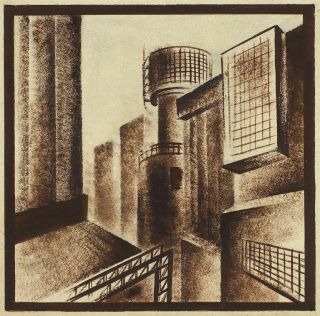 Yakov Chernikhov.  Composition from the cycle “Architectural miniatures”.  1920s 2