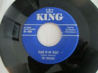 THE CHECKERS Flame In My Heart / Oh,  Oh,  Oh Baby 1952 KING Doo Wop 45 3