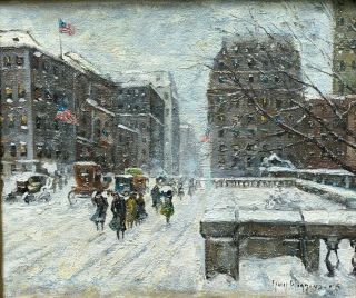 Guy Wiggins; American Oil on Canvas 