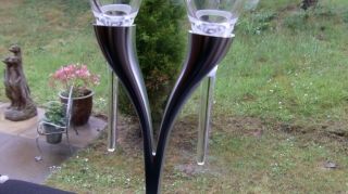 Moet Chandon Champagne Candelabra Stand & 2 X Flutes - Glasses.  - Unboxed