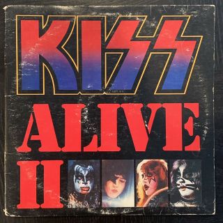 Kiss Alive Ii 2x Lp Set 1977 Inners Vinyl Record Album 12” Rock Metal