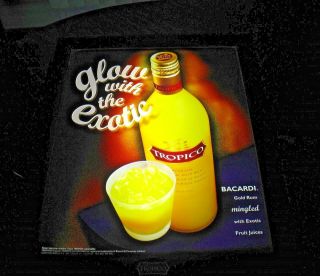 Bacardi Light Up Bar Sign Glow With The Exotic Tropico Plastic Man Cave