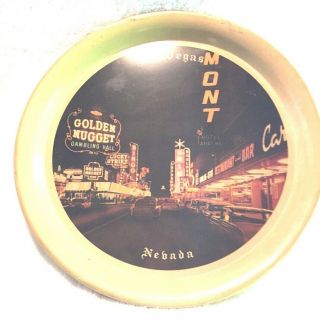 Vintage Casino Memorabilia Advertising Las Vegas Drink Trays Golden Nugget Strip