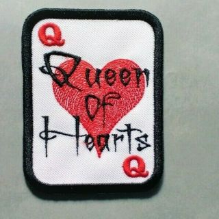 Queen Of Hearts Patch Playing Card Patch Iron On To Sew On Badge Patch Ap19