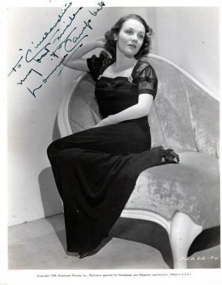 American Actress Louise Campbell,  Signed Vintage Studio Photo.