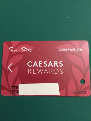 Caesars Rewards Seven Star Card Prefix 170 Expires 01/2020