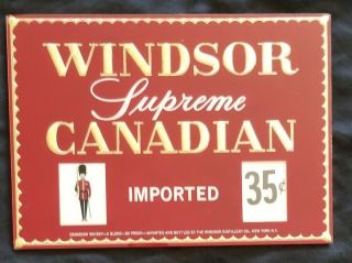 Beeco Windsor Whiskey Sign 40s Supreme Canadian Distillery Vintage Advertising