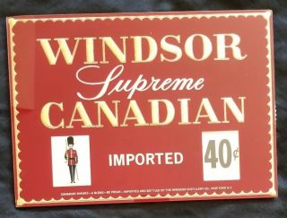 BEECO WINDSOR WHISKEY SIGN 40s SUPREME CANADIAN DISTILLERY VINTAGE ADVERTISING 2