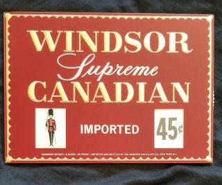BEECO WINDSOR WHISKEY SIGN 40s SUPREME CANADIAN DISTILLERY VINTAGE ADVERTISING 3
