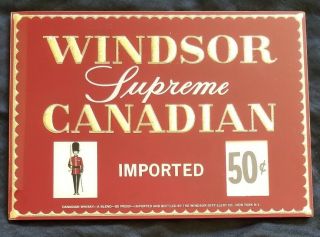 BEECO WINDSOR WHISKEY SIGN 40s SUPREME CANADIAN DISTILLERY VINTAGE ADVERTISING 4