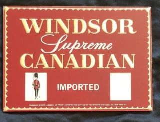 BEECO WINDSOR WHISKEY SIGN 40s SUPREME CANADIAN DISTILLERY VINTAGE ADVERTISING 5