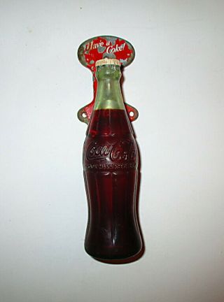 Vintage Coca - Cola Coke Bottle Door Push