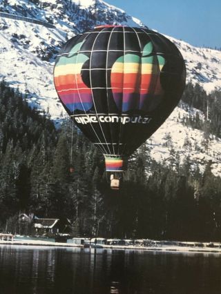 Rare Apple Computer Hot Air Balloon Rainbow Employee Photo Art Jim Guss Poster 2