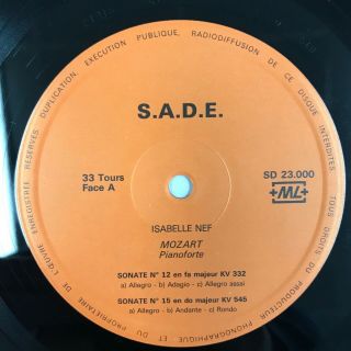 ISABELLE NEF - MOZART 18 PIANO SONATAS - SWISS PRIVATE BOX 6LP SADE - HYPER RARE 3