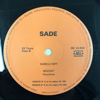 ISABELLE NEF - MOZART 18 PIANO SONATAS - SWISS PRIVATE BOX 6LP SADE - HYPER RARE 6