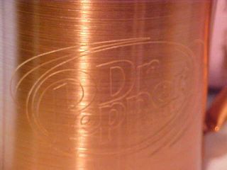 Set of 4 Embossed Solid Copper Dr.  Pepper Moscow Mule Mugs Cups RARE 2