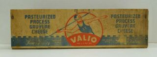 Vintage Wood Cheese Box Valico Cheese of Finland 12 x 4 x 4 Inches 3