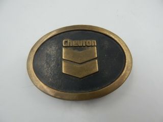 Chevron Oil Gas Vintage Belt Buckle 3 "