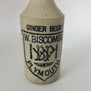 W.  Biscombe Plymouth Ginger Beer Stoneware Bottle 6