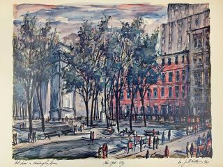 Watercolor Art Show In Washington Square Park York City 1964 J.  M.  Gallais