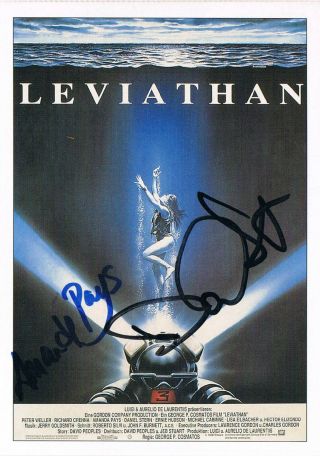 Amanda Pays & Daniel Stern Autograph Signed Cinema Movie Poster Card 4 " X5.  5 "