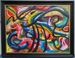 WASSILY KANDINSKY OIL ON CANVAS 1910 WITH FRAME IN 2