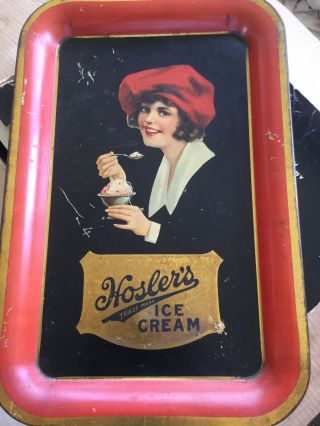 Vintage Hosler’s Ice Cream Tray Parker Brawner Company Washington D.  C.