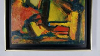 Mary Gehr (b.  1910) Chicago Vintage Mid Century Abstract Modernist Oil Painting 7