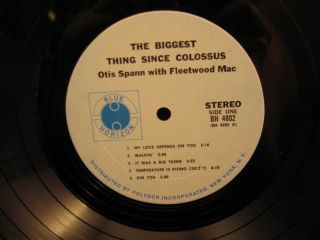 OTIS SPAN W/ FLEETWOOD MAC THE BIGGEST THING SINCE COLOSSUS LP VINYL 4